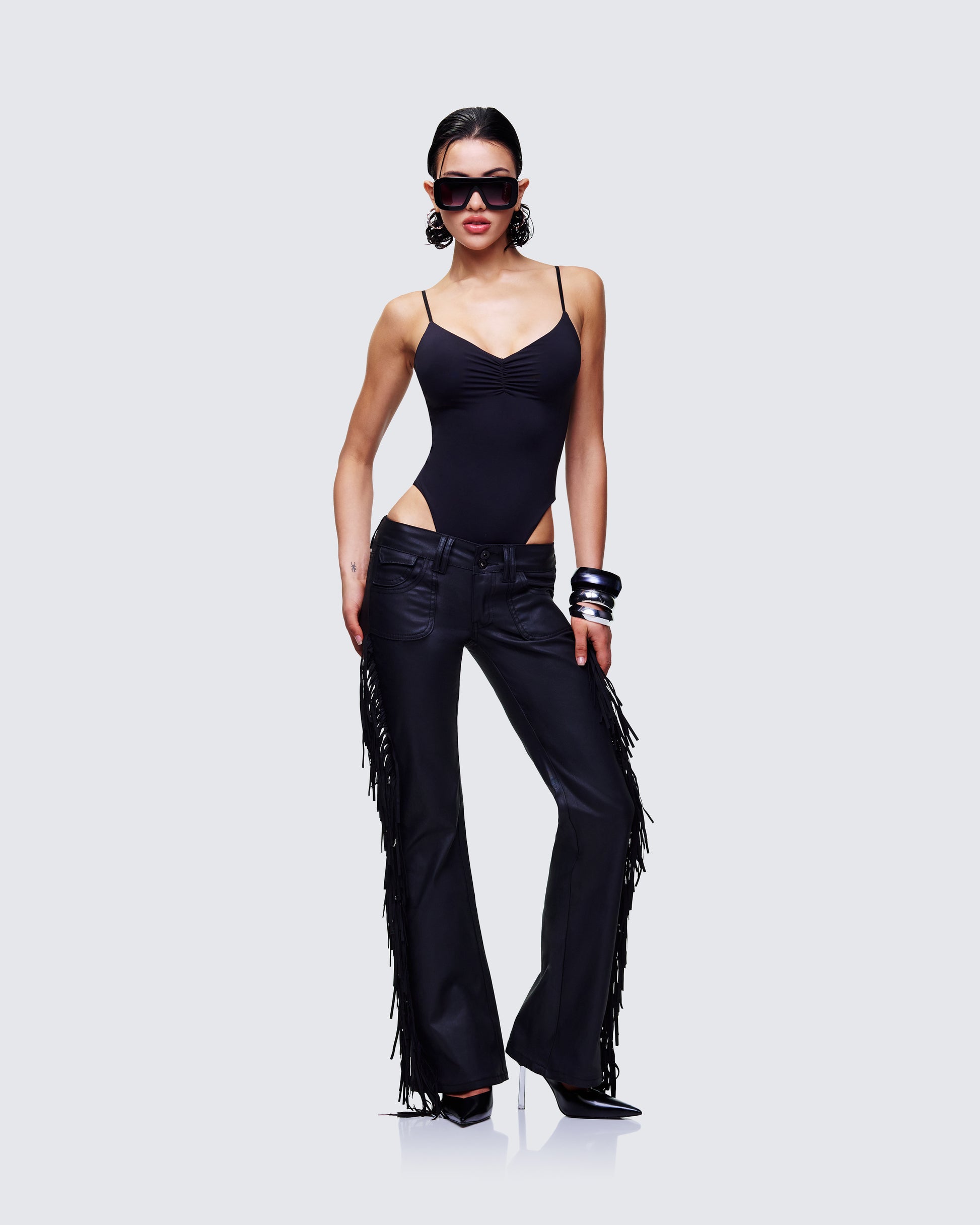 Women's cotton matching set styled on model – FINESSE