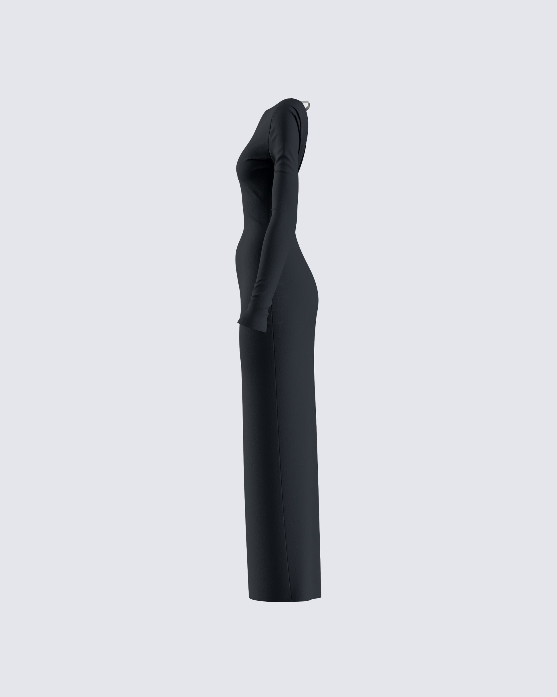 Black Long Sleeve Bodycon Maxi Dress - Backless FINESSE Black Long Sleeve Bodycon Maxi Dress - Backless FINESSE