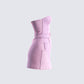 Malena Pink Denim Mini Dress
