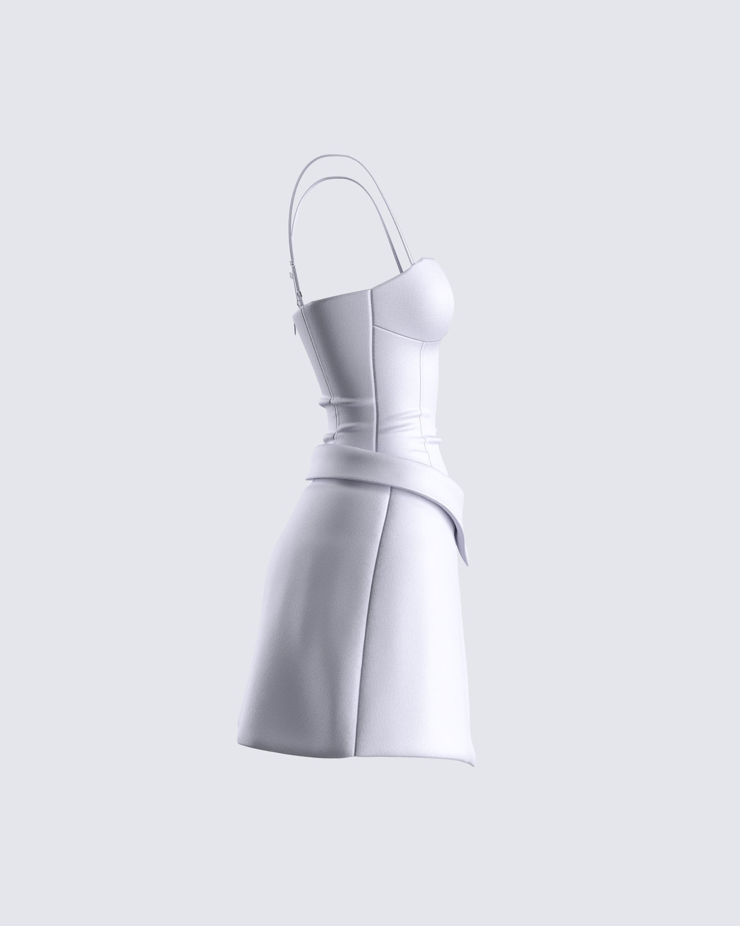 Aeris Grey Corset Mini Dress