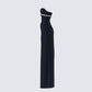 Via Black Crepe Embellished Gown