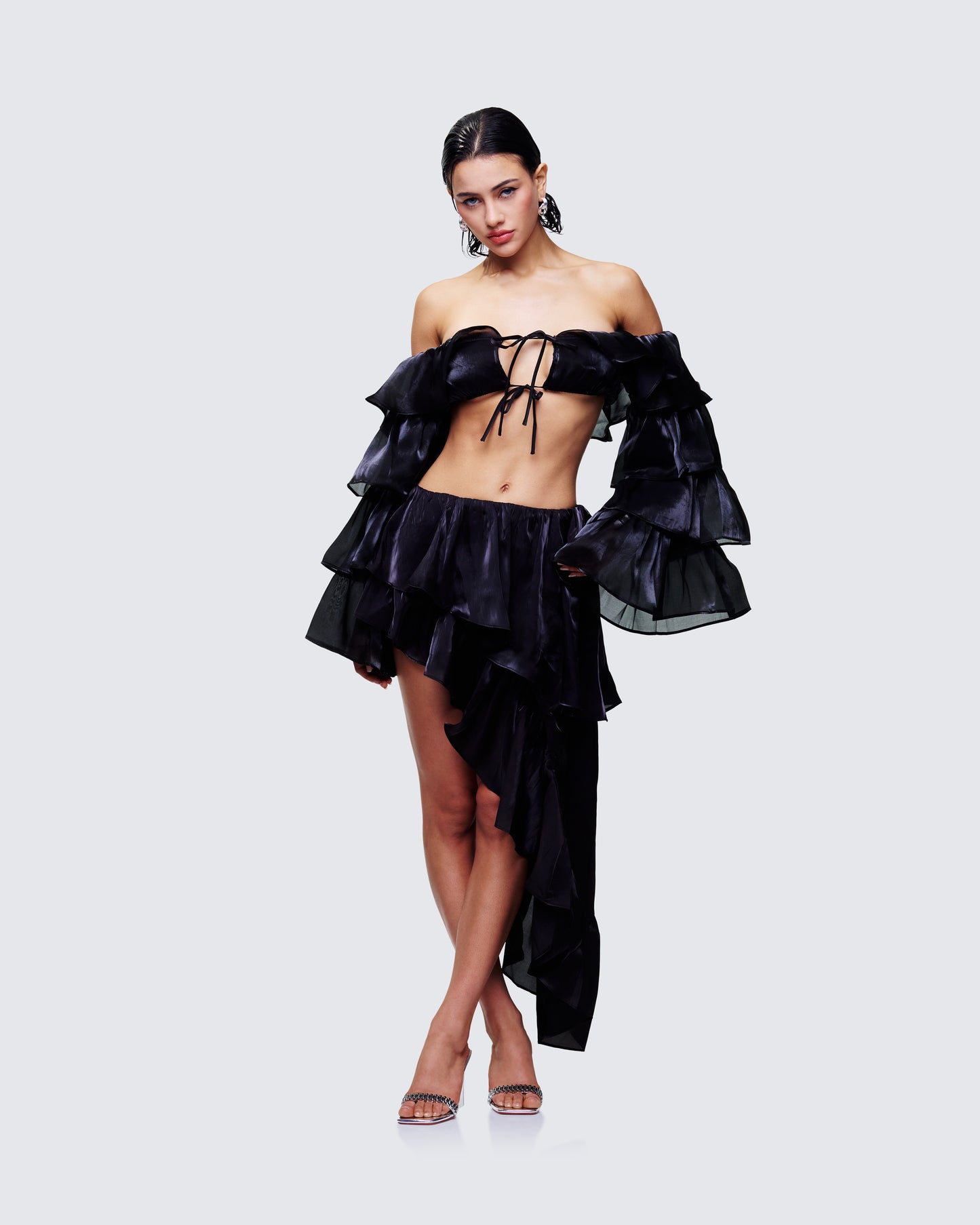 Skipper Black Ruffle Set - side angle