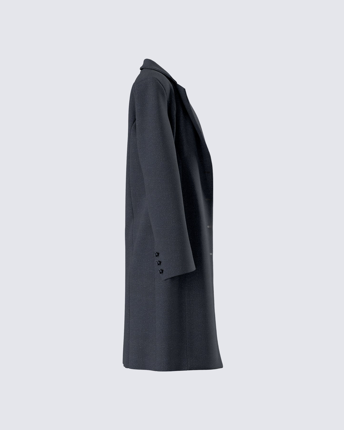 Mackenzie Black Longline Coat