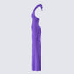 Nari Purple Rhinestone Plunge Maxi Dress