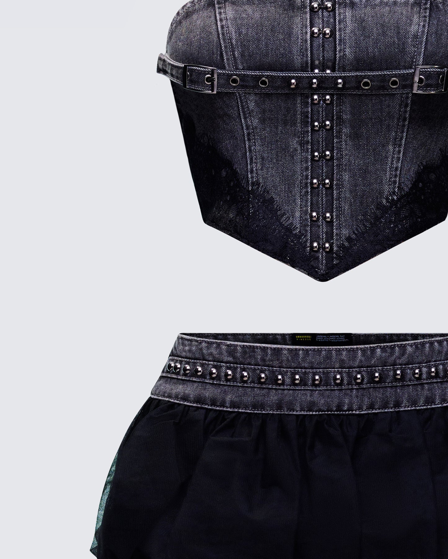 Titan Black Denim Set  