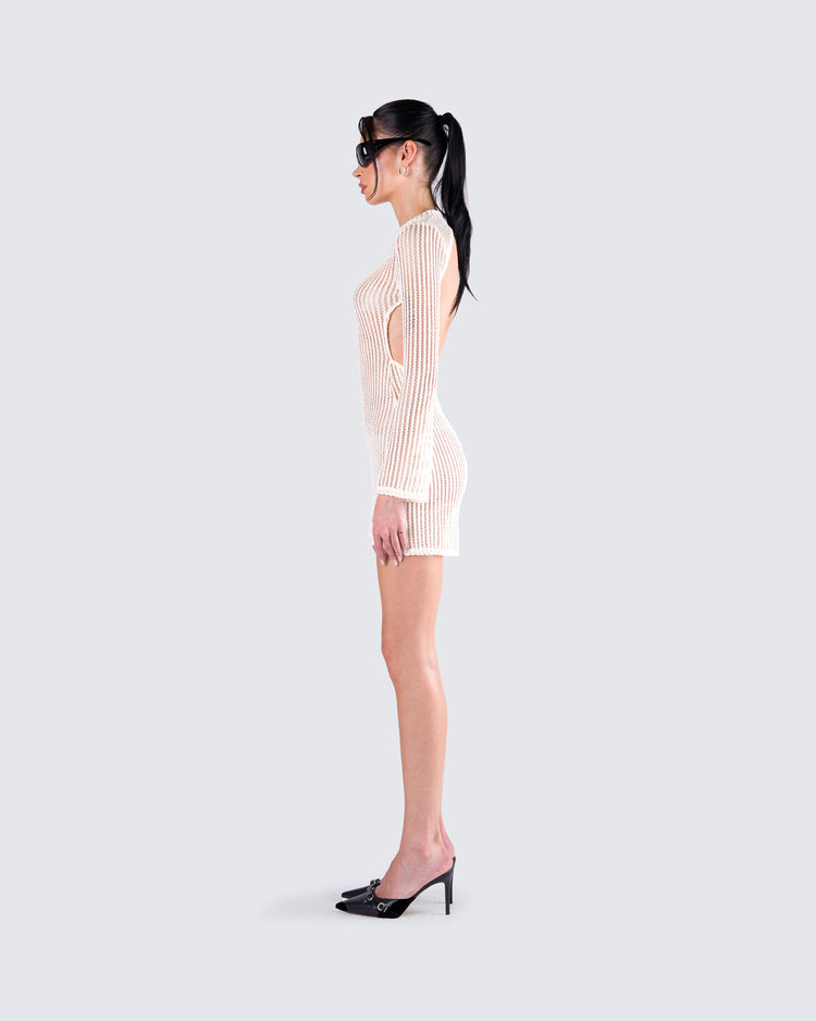 Angelina Ivory Mini Dress
