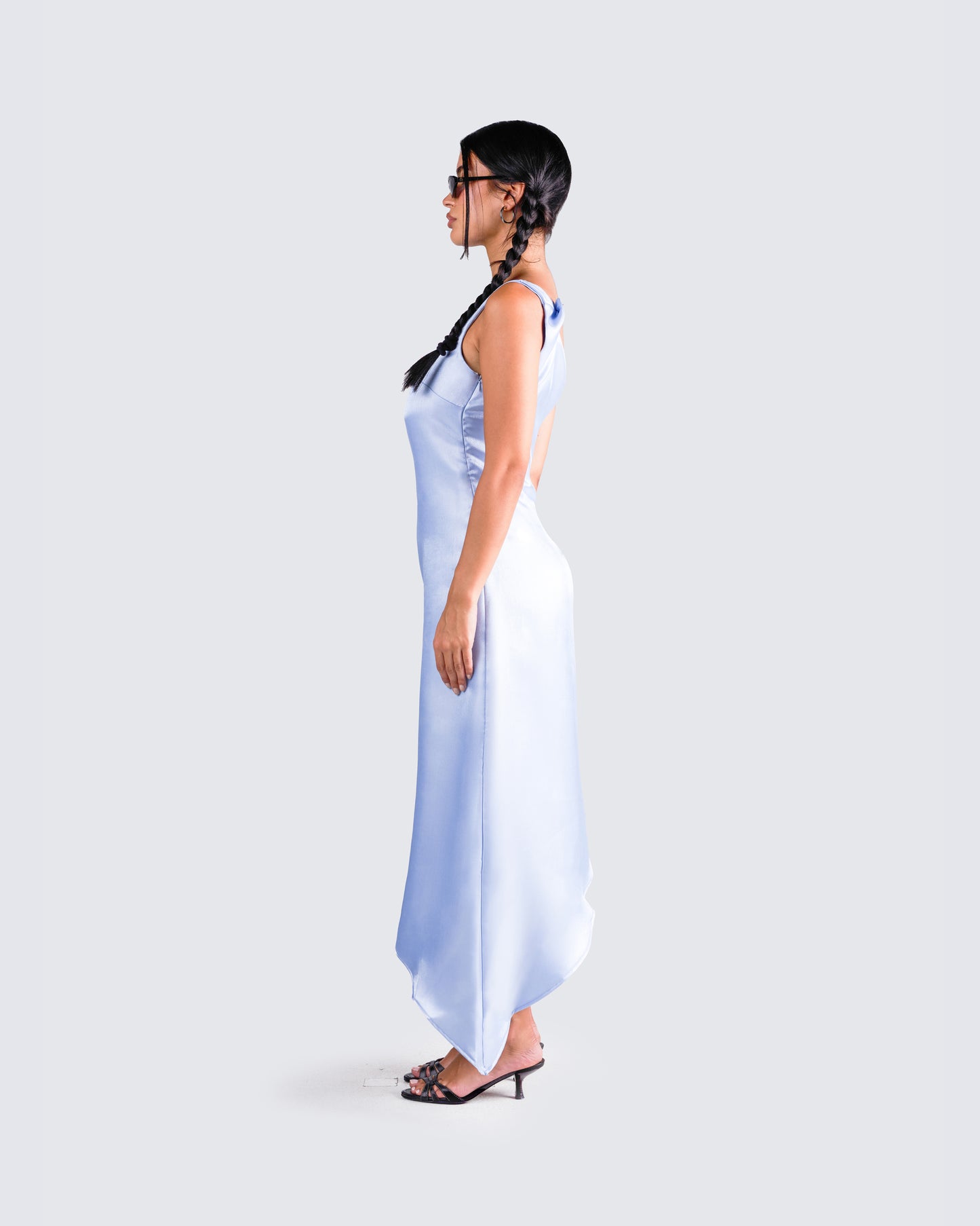 Nayeli Baby Blue Reflective Dress