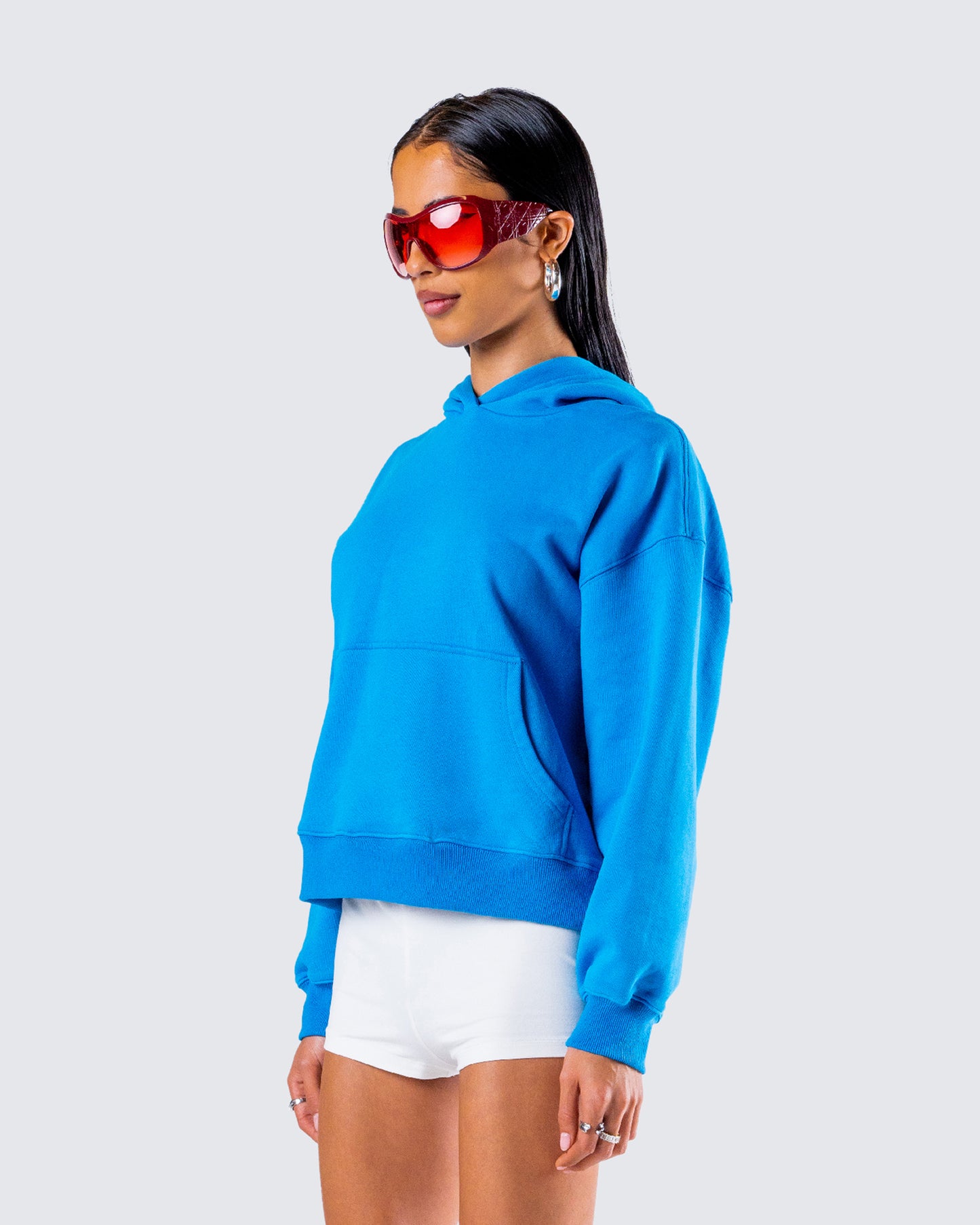 Yamuna Blue Fleece Hoodie