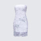 Jocelyn White Sequin Mini Dress