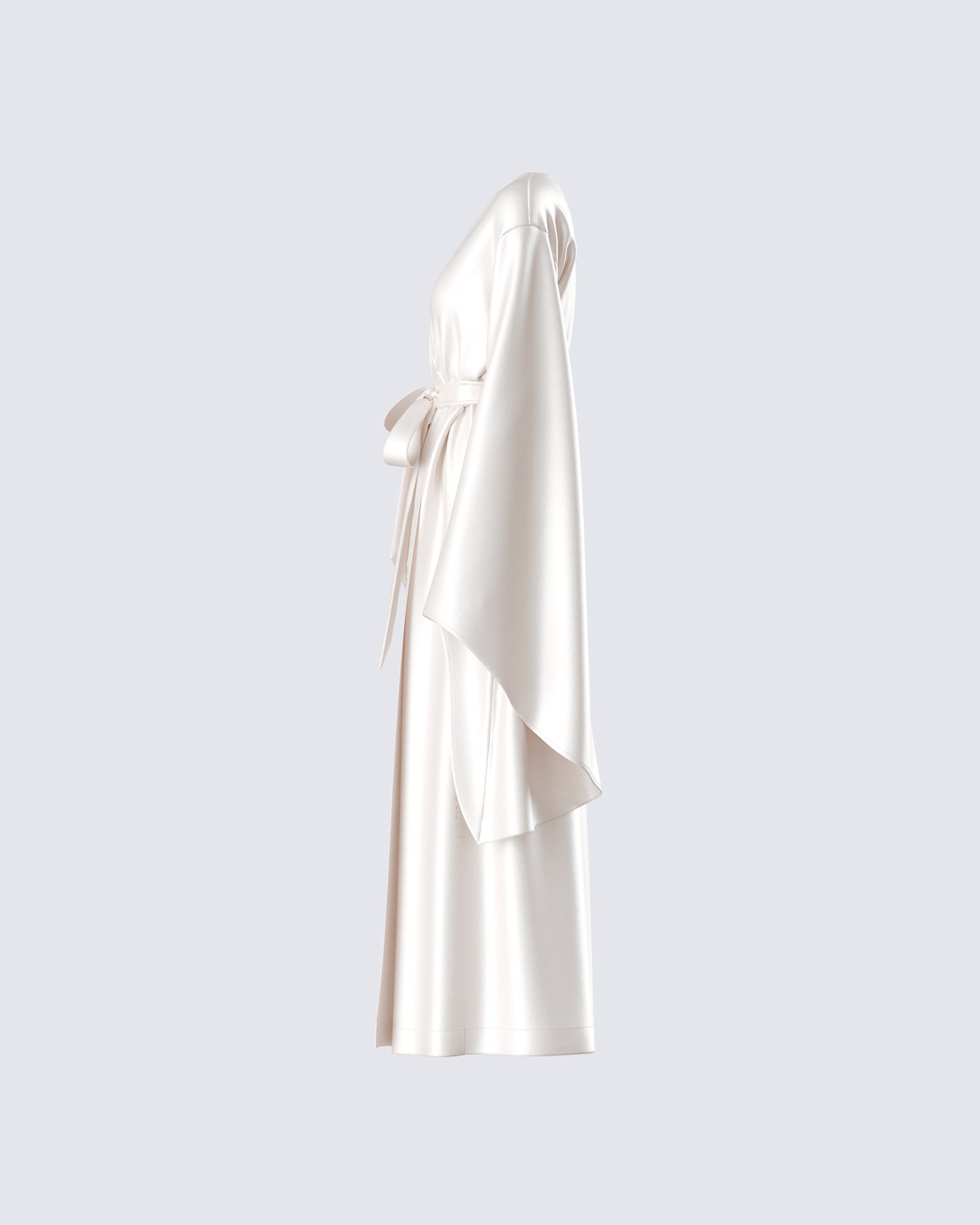 Cressida Ivory Satin Maxi Robe