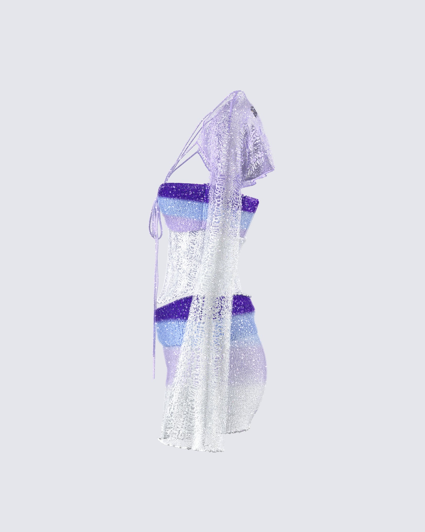 Vanessa Purple Sequin Knit Set