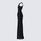 Lavinia Black Lace Cut Out Maxi Dress