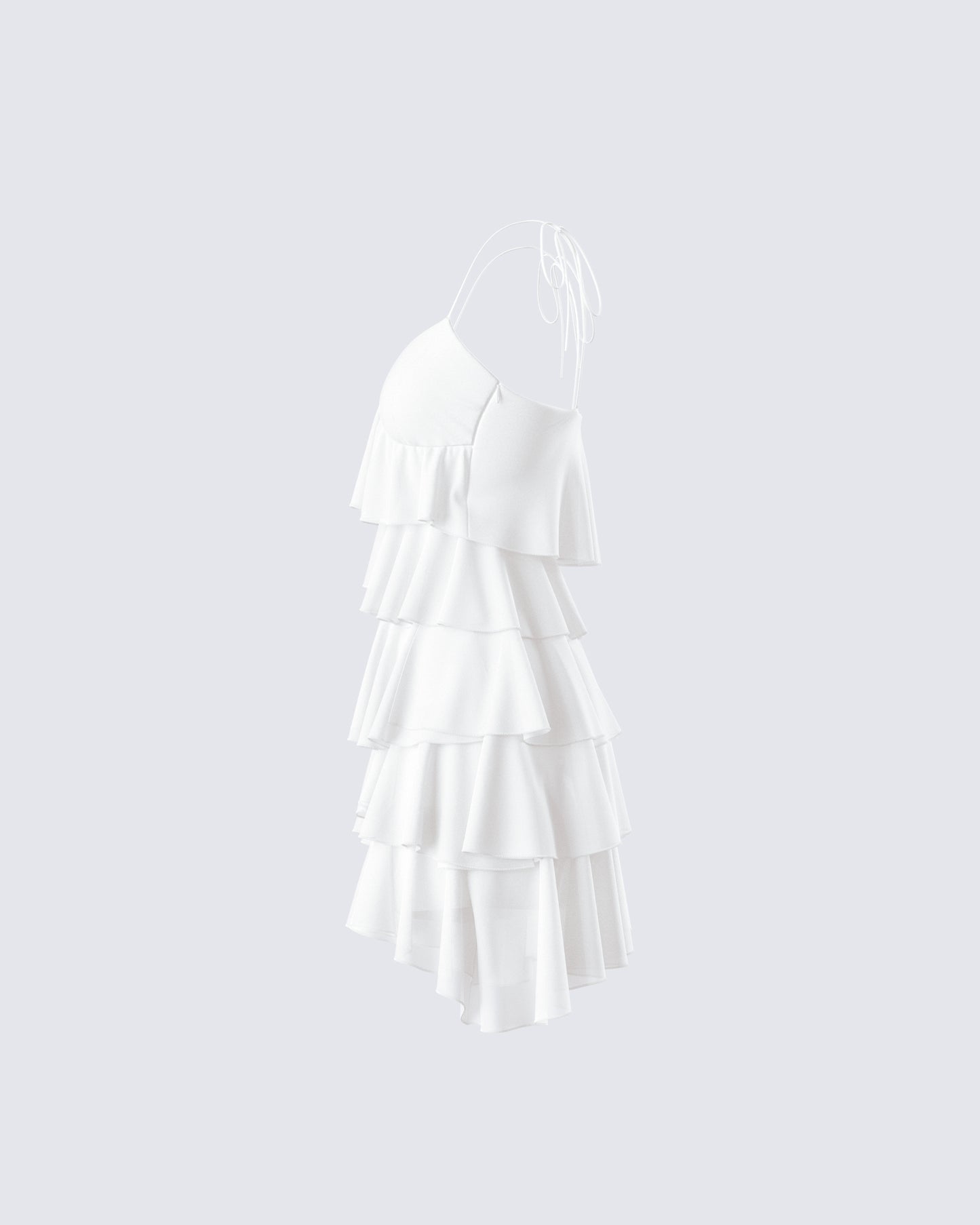 Sorel Ivory Tiered Ruffle Dress