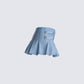 Beverly Denim Pleated Skirt
