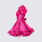 Eni Pink Floral Organza Mini Dress