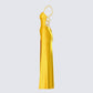 Zabel Orange Satin Maxi Dress