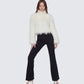 Abiba White Faux Fur Boxy Jacket
