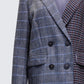 Dionne Grey Mixed Check Double Breasted Blazer