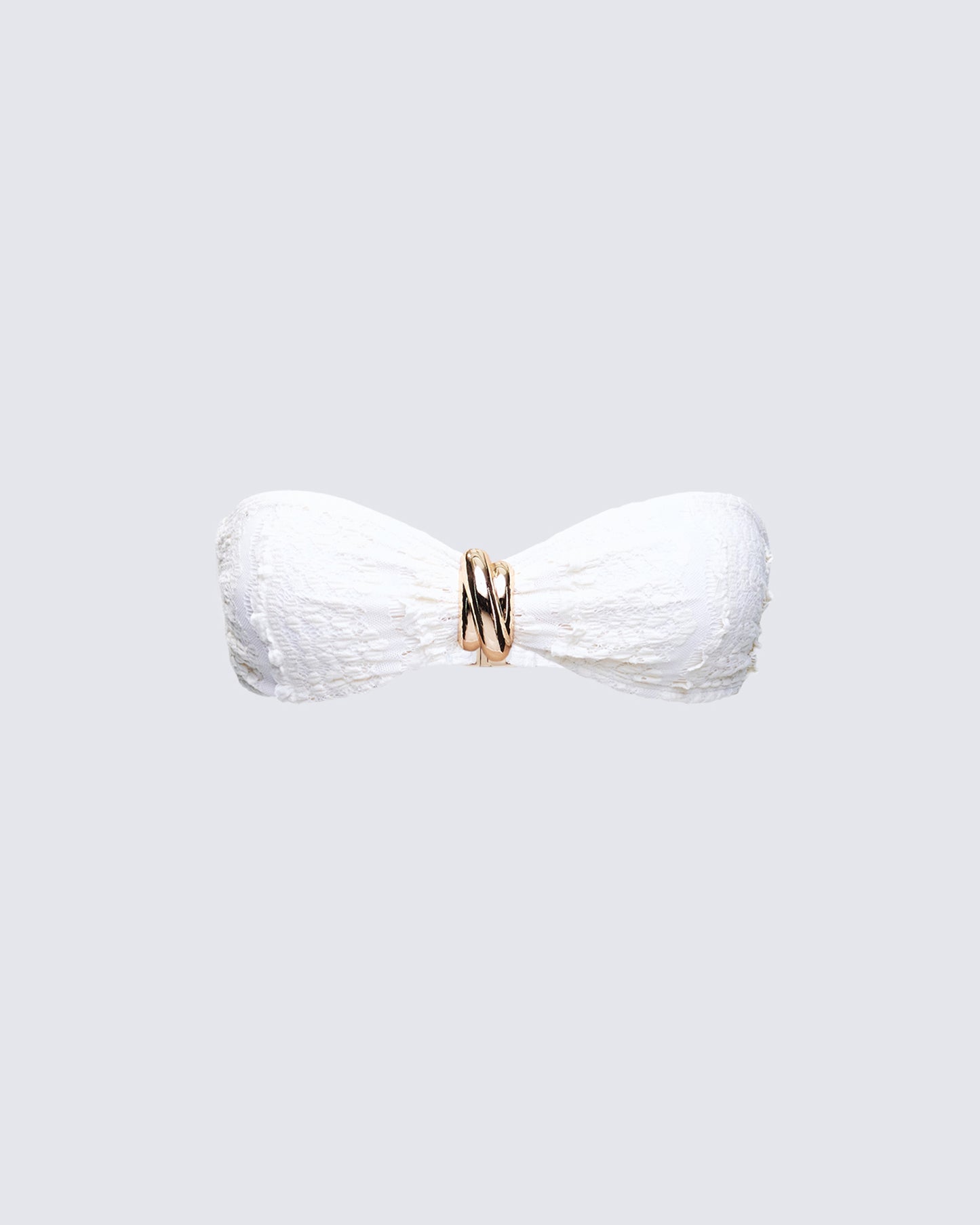 Dreya Cream Textured Bikini Top