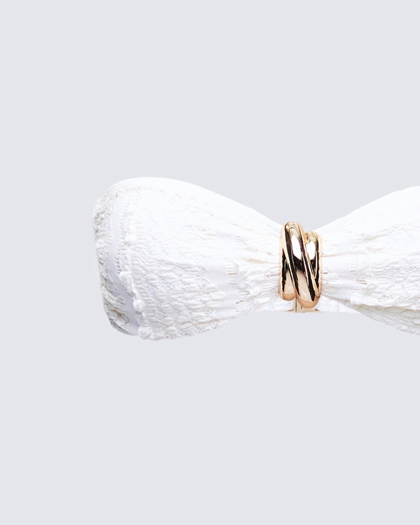 Dreya Cream Textured Bikini Top