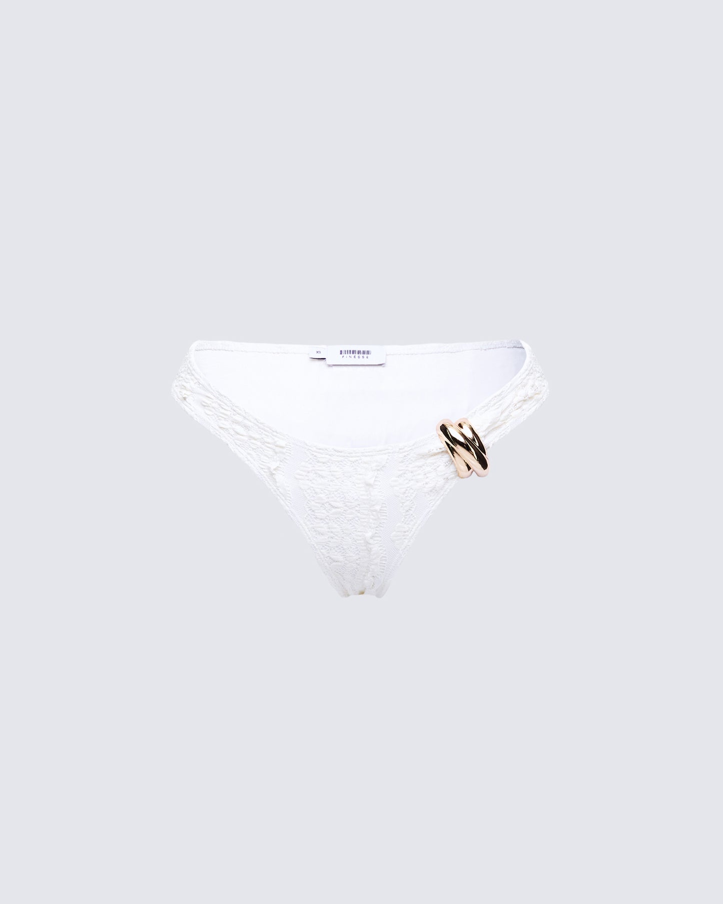 Dreya Cream Textured Bikini Bottom