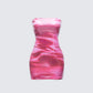 Magali Pink Printed Sequin Strapless Dress product front