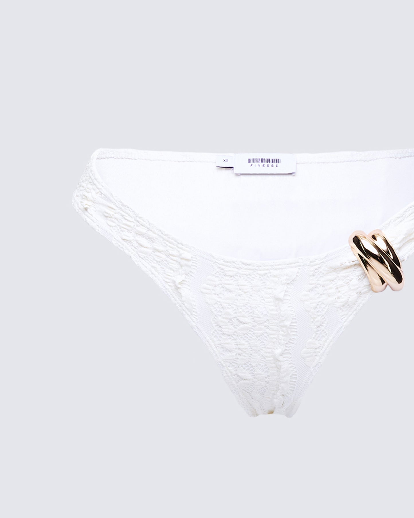 Dreya Cream Textured Bikini Bottom