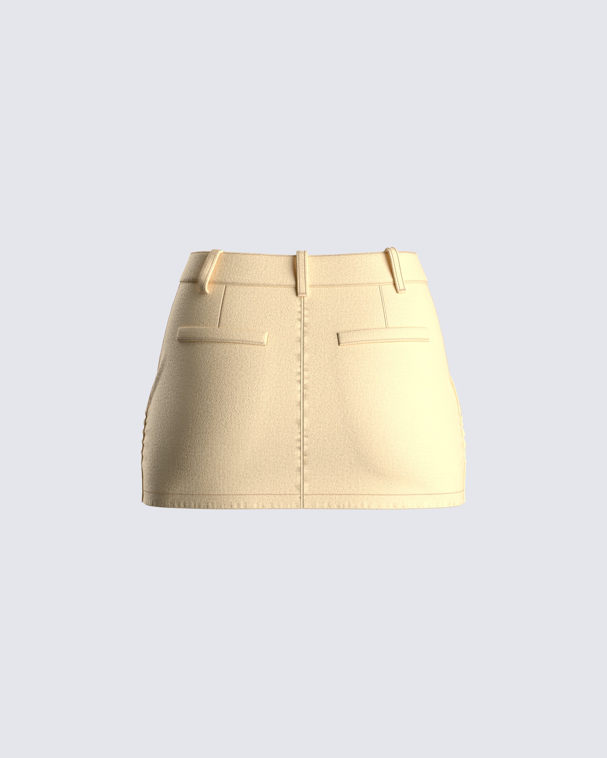 Twill Mini Skirt in Petroleum