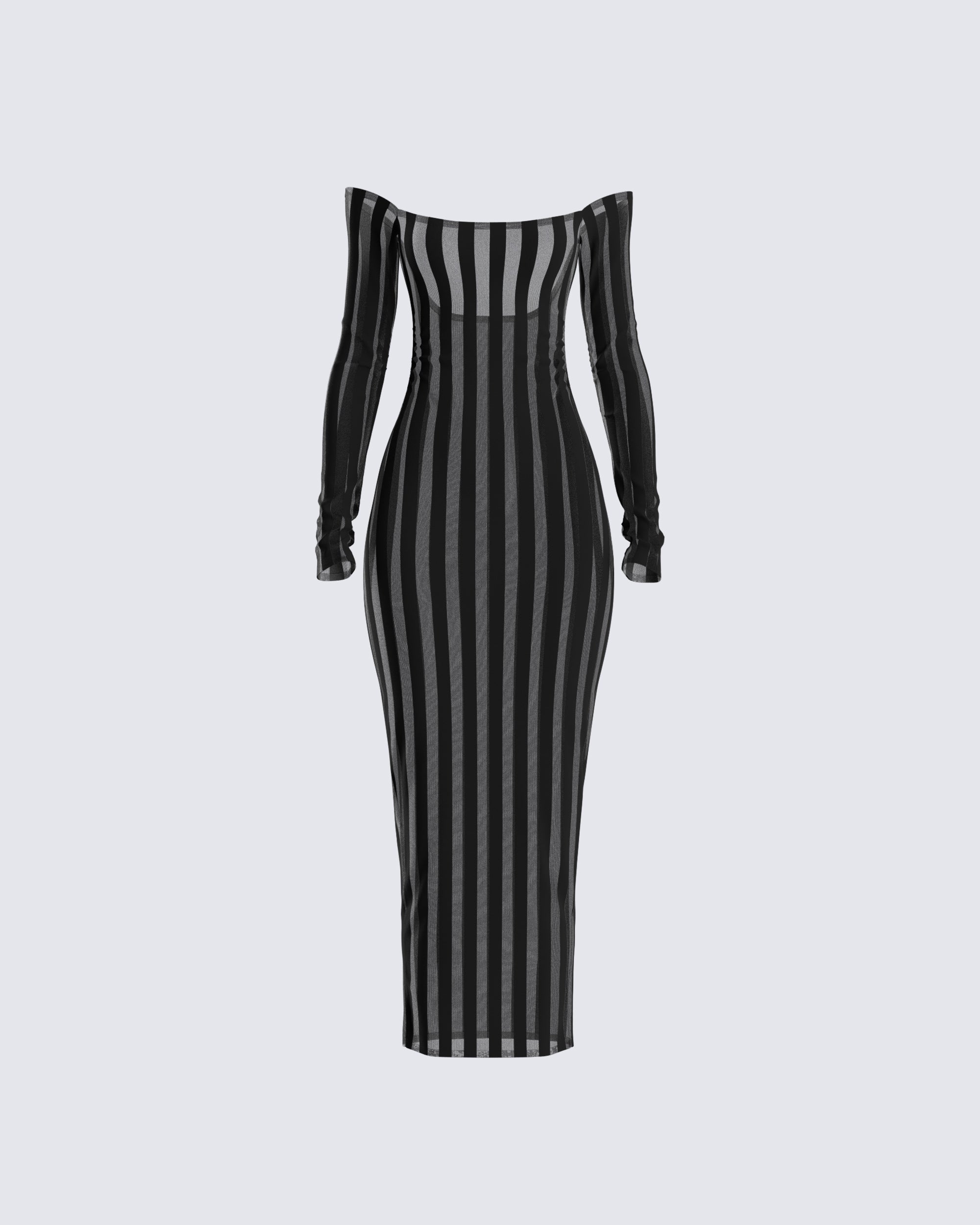 black and white striped dress off the shoulder Journi Long Sleeve Mini | Stripe | Black | White Stripe | Womens its regular fit ensures an easy and flattering silhouette NEW Sans Souci black white