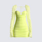 Eloise Lime Green Mesh Mini Dress