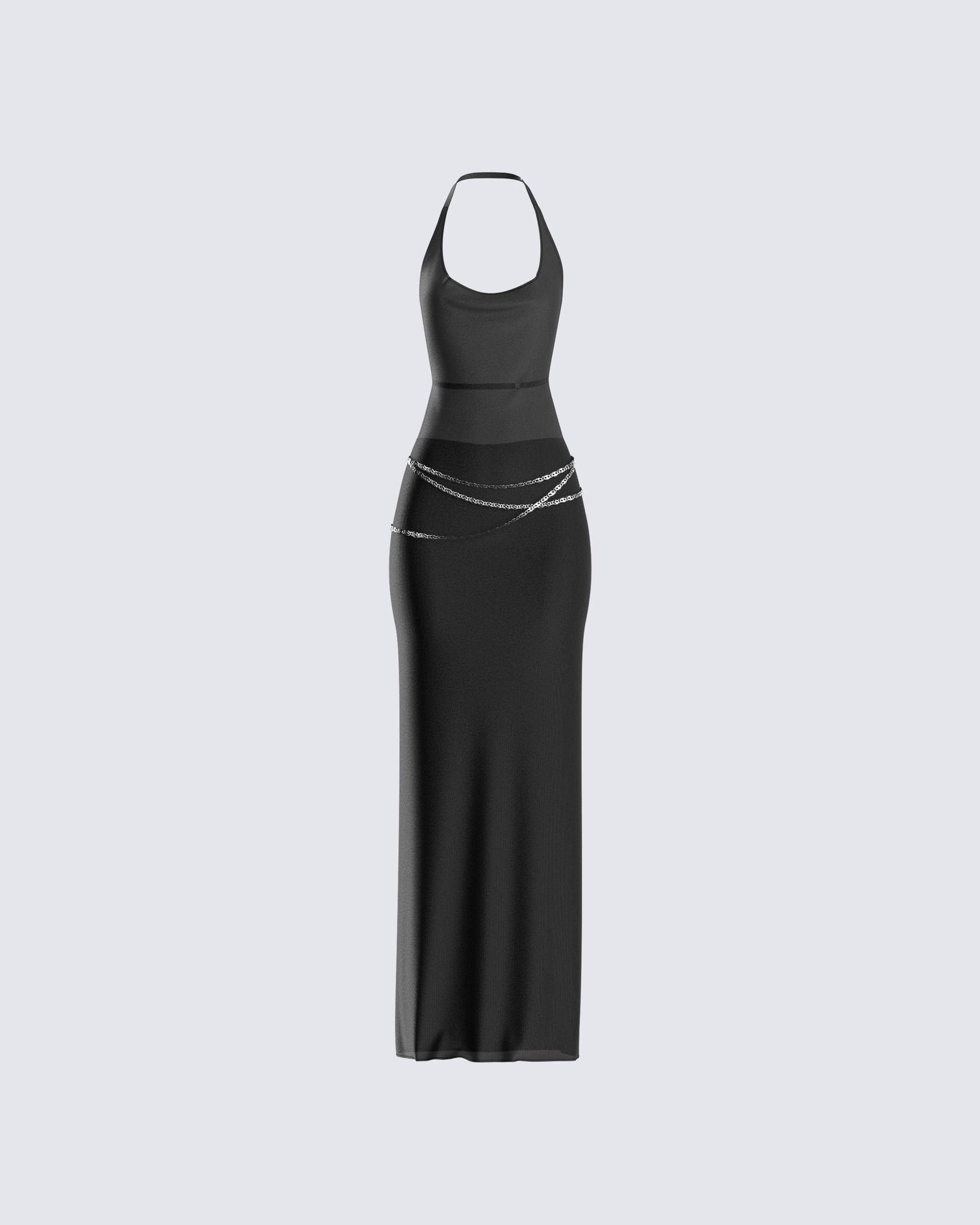 Marcel Black Halter Maxi Dress – FINESSE