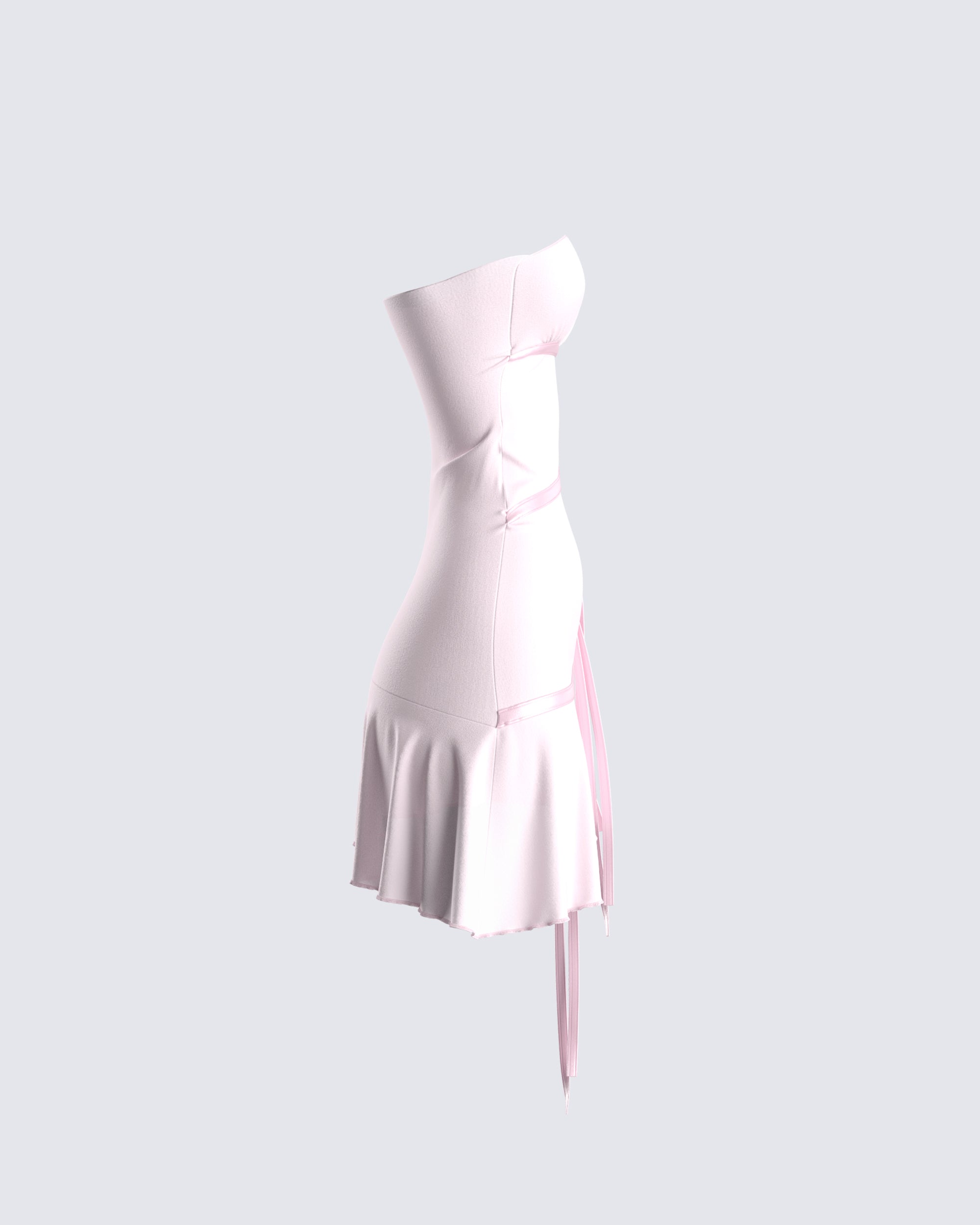 Siola striped tie-fastening dress - Pink