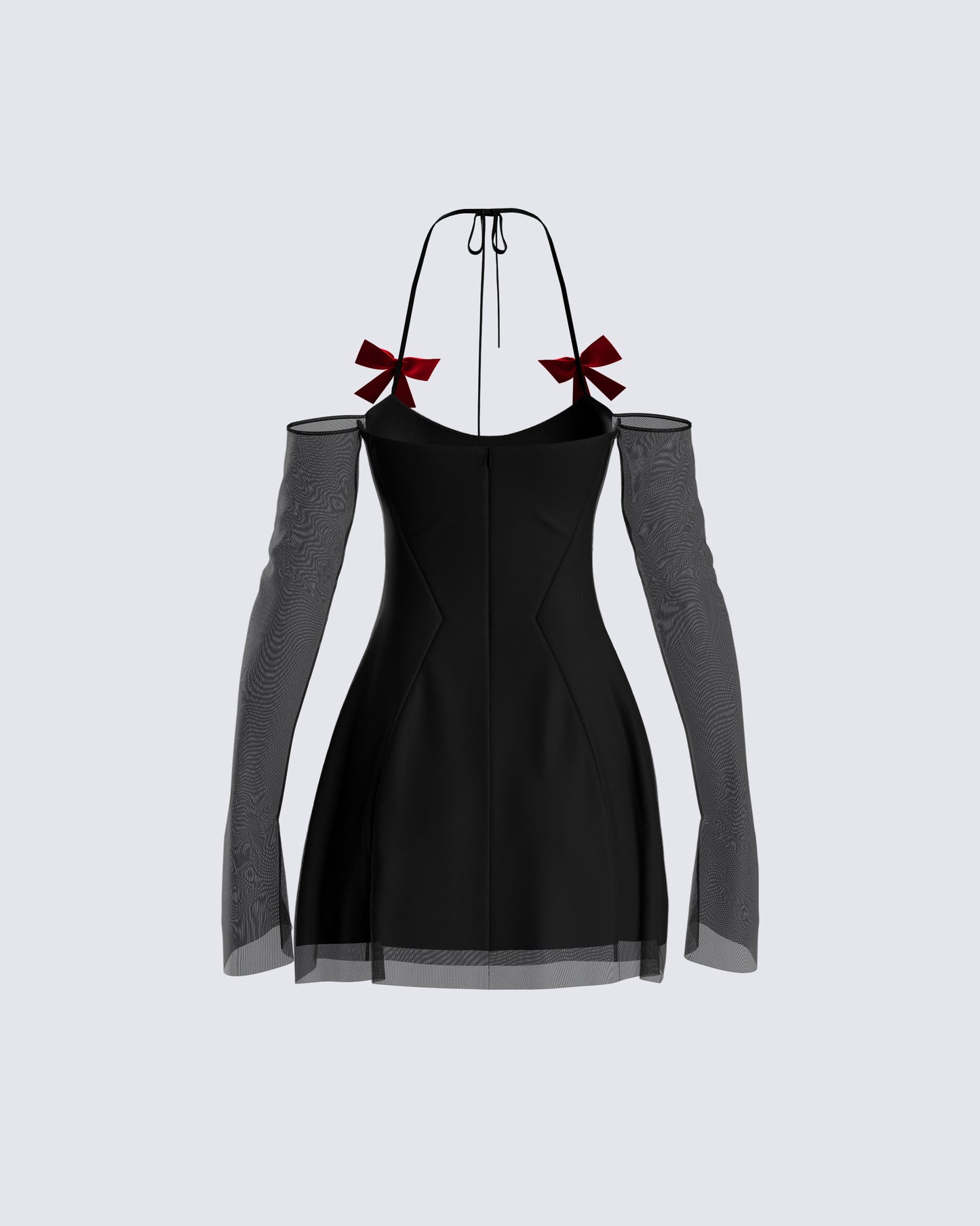 Ginny Black Mesh Mini Dress