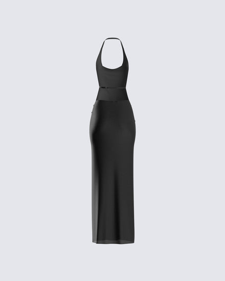 Marcel Black Halter Maxi Dress