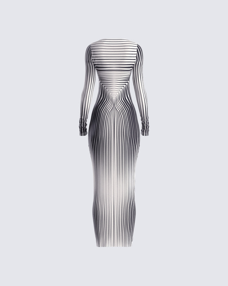 Artina Multi Illusion Print Dress