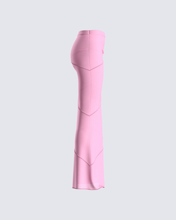 Zoelle Pink Knit Maxi Skirt