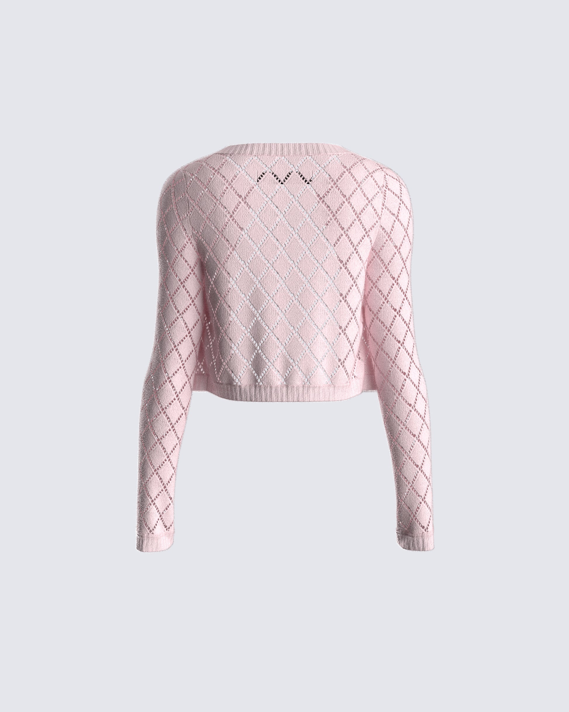 Celine Pink Pattern Knit Cardigan – FINESSE