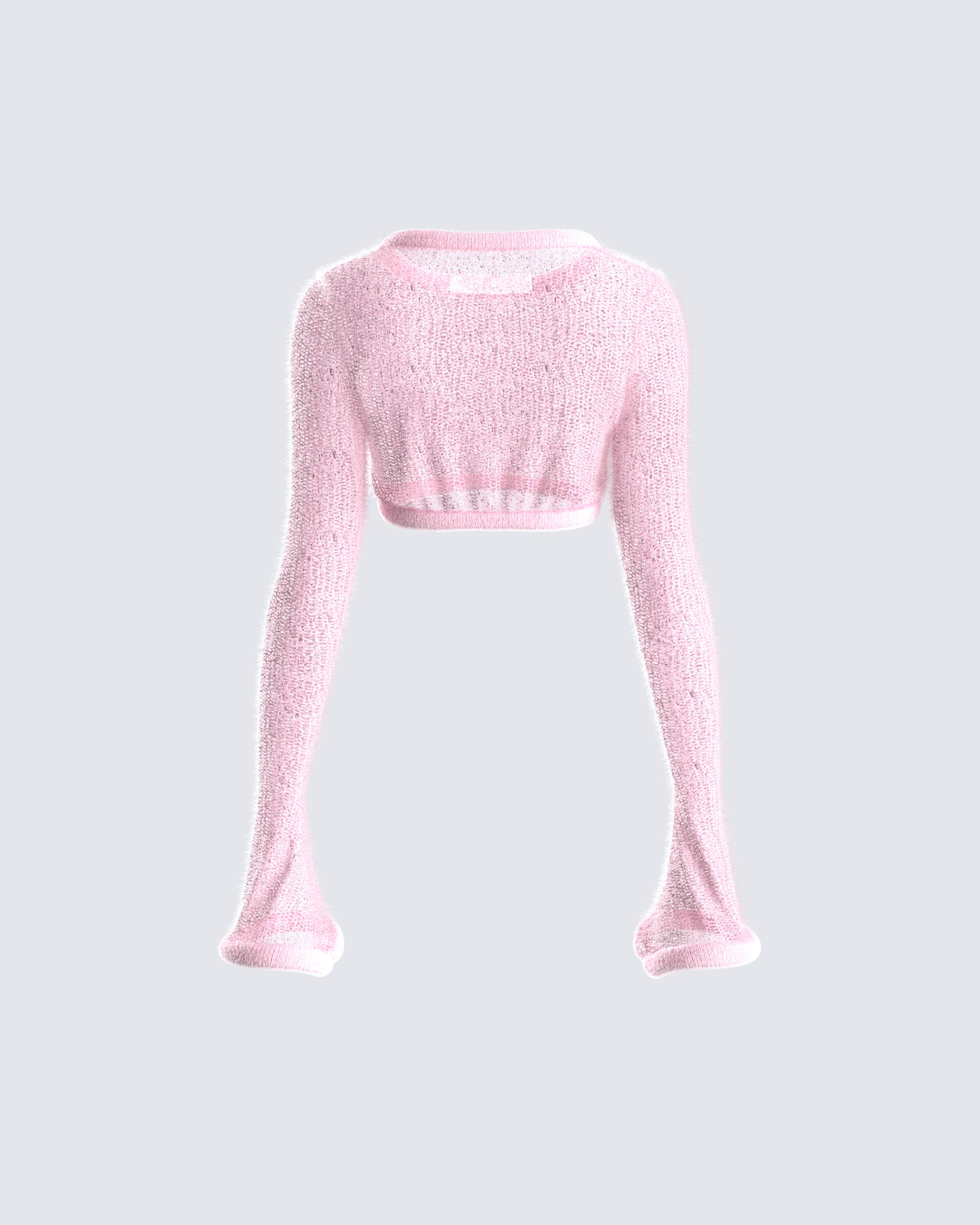 Penelope Hot Pink Cropped Sweater