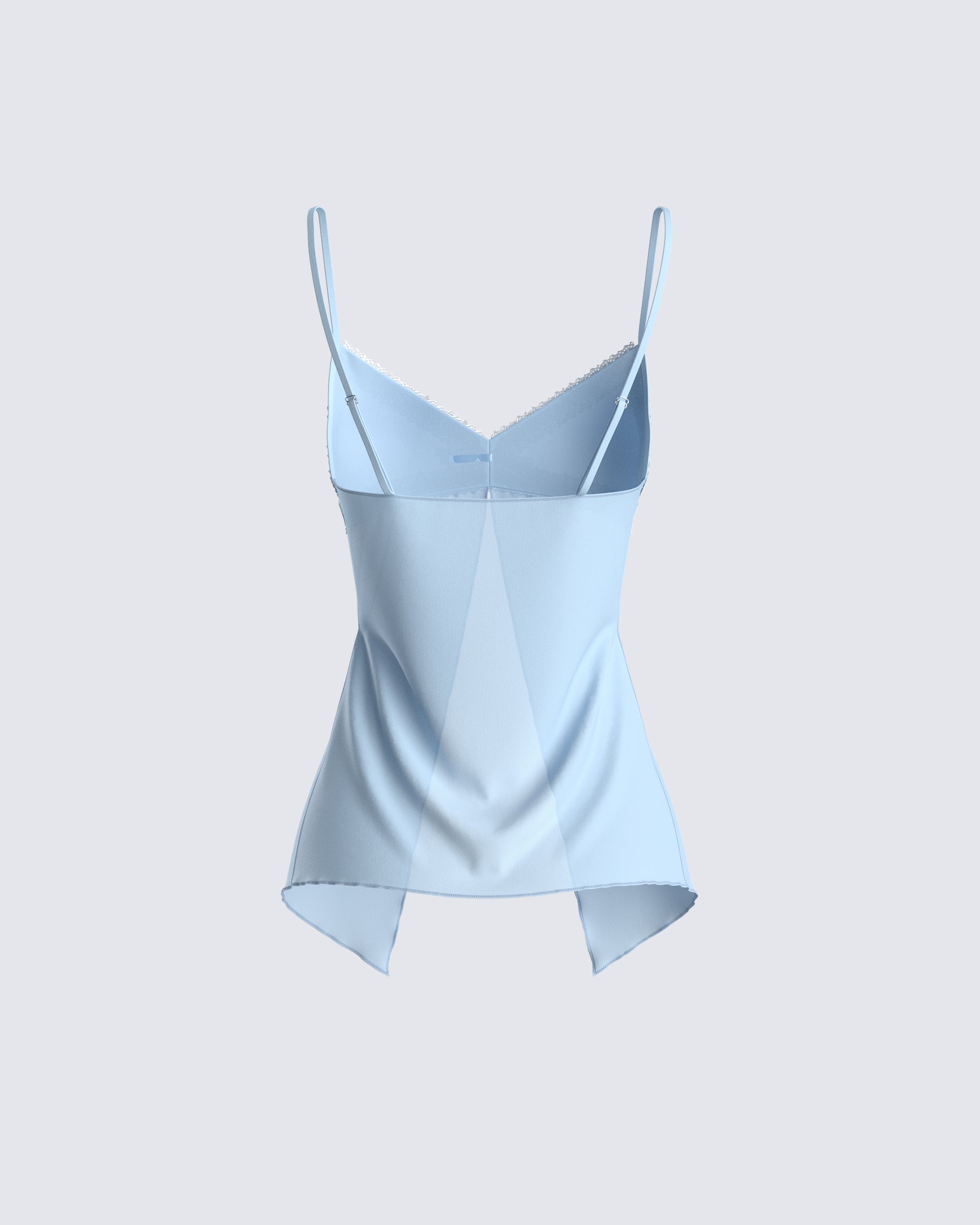 Norma Baby Blue Chiffon Cami Top – FINESSE