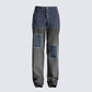 Pascal Colorblock Black Blue Jeans