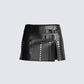 Zev Black Vegan Leather Mini Skirt