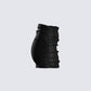 Narda Black Satin Mini Skirt