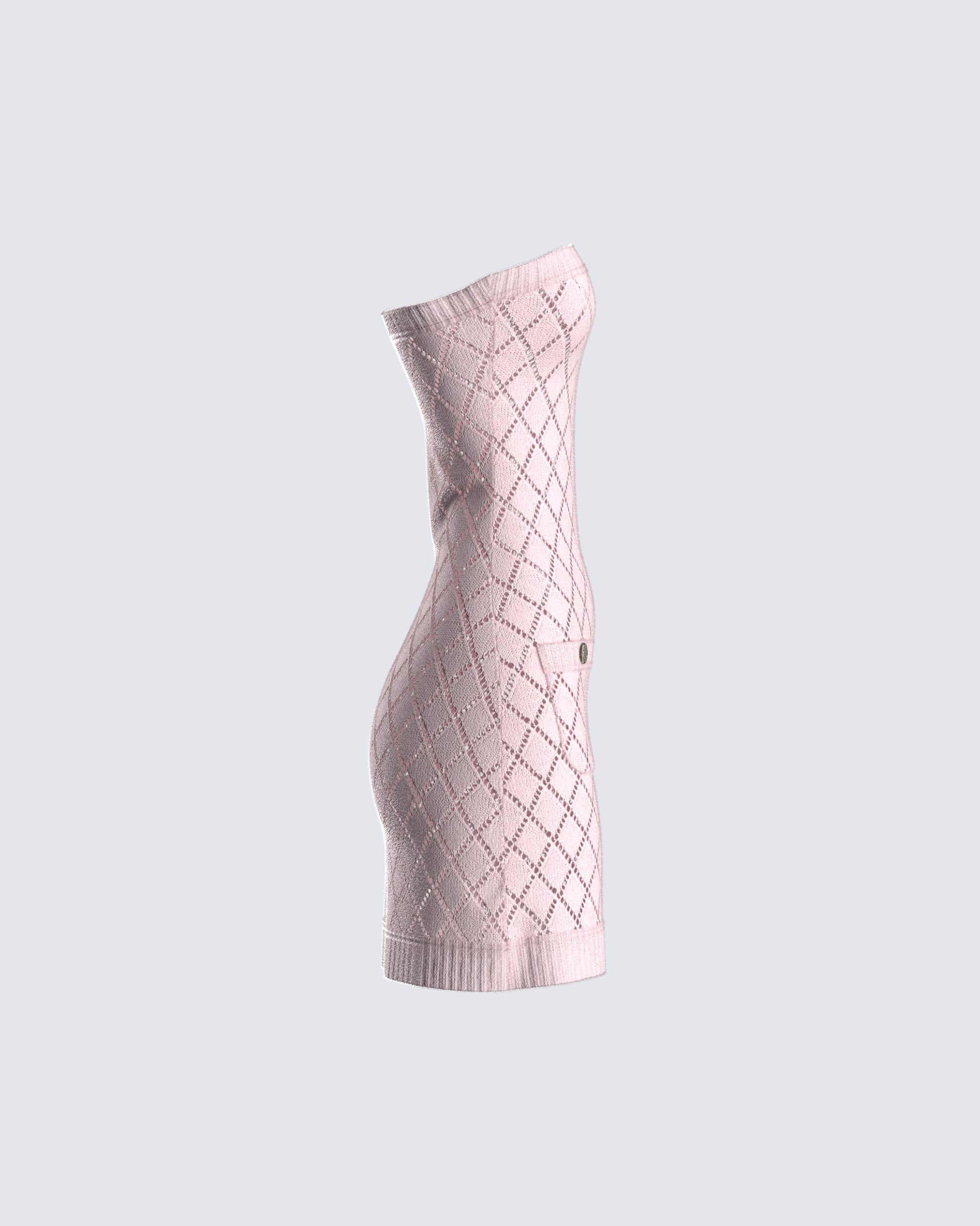 celine pink pattern knit mini dress Pink Knit Mini Dress