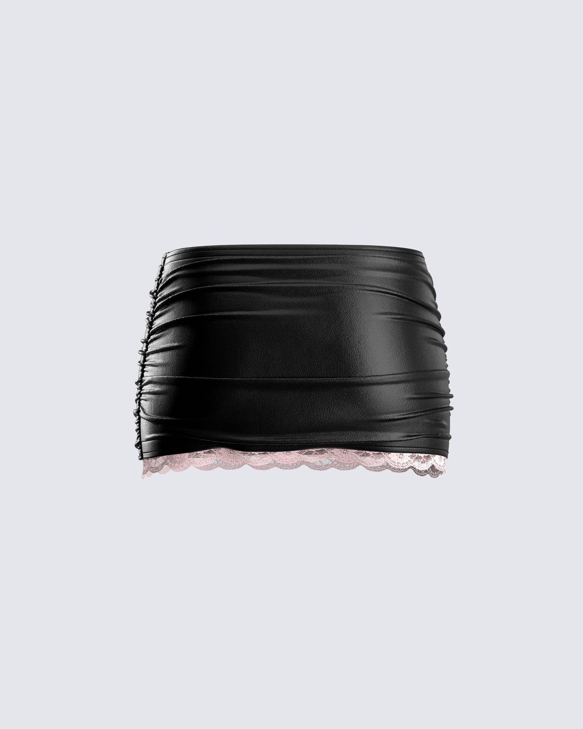 Faux leather mini skirt 3d best sale