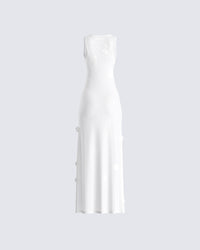 Regina White Floral Maxi Dress
