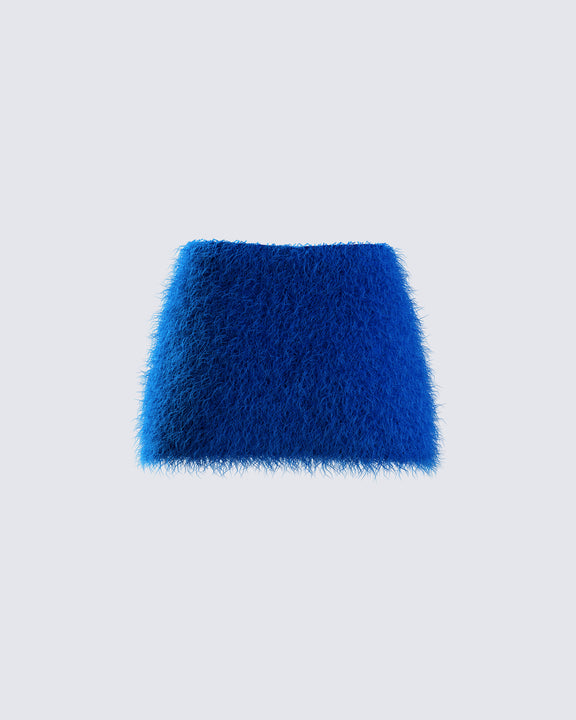 Sierra Blue Fuzzy Skirt