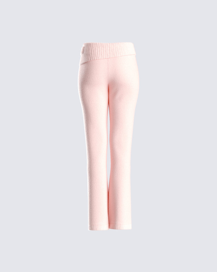 Alyssa Pink Knit Pant