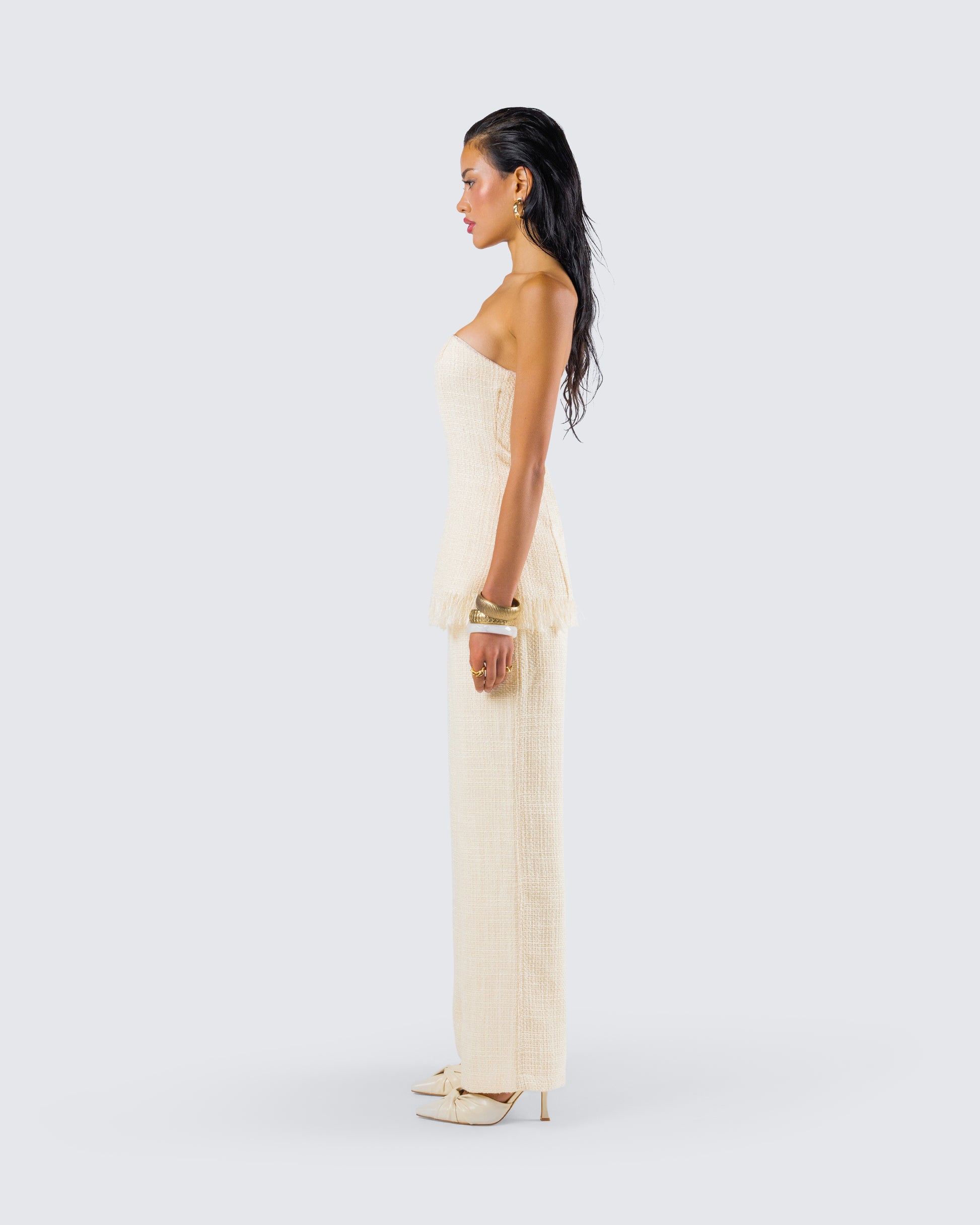 Ivory Tweed Two-Piece Set Ivory Tweed Two-Piece Set
