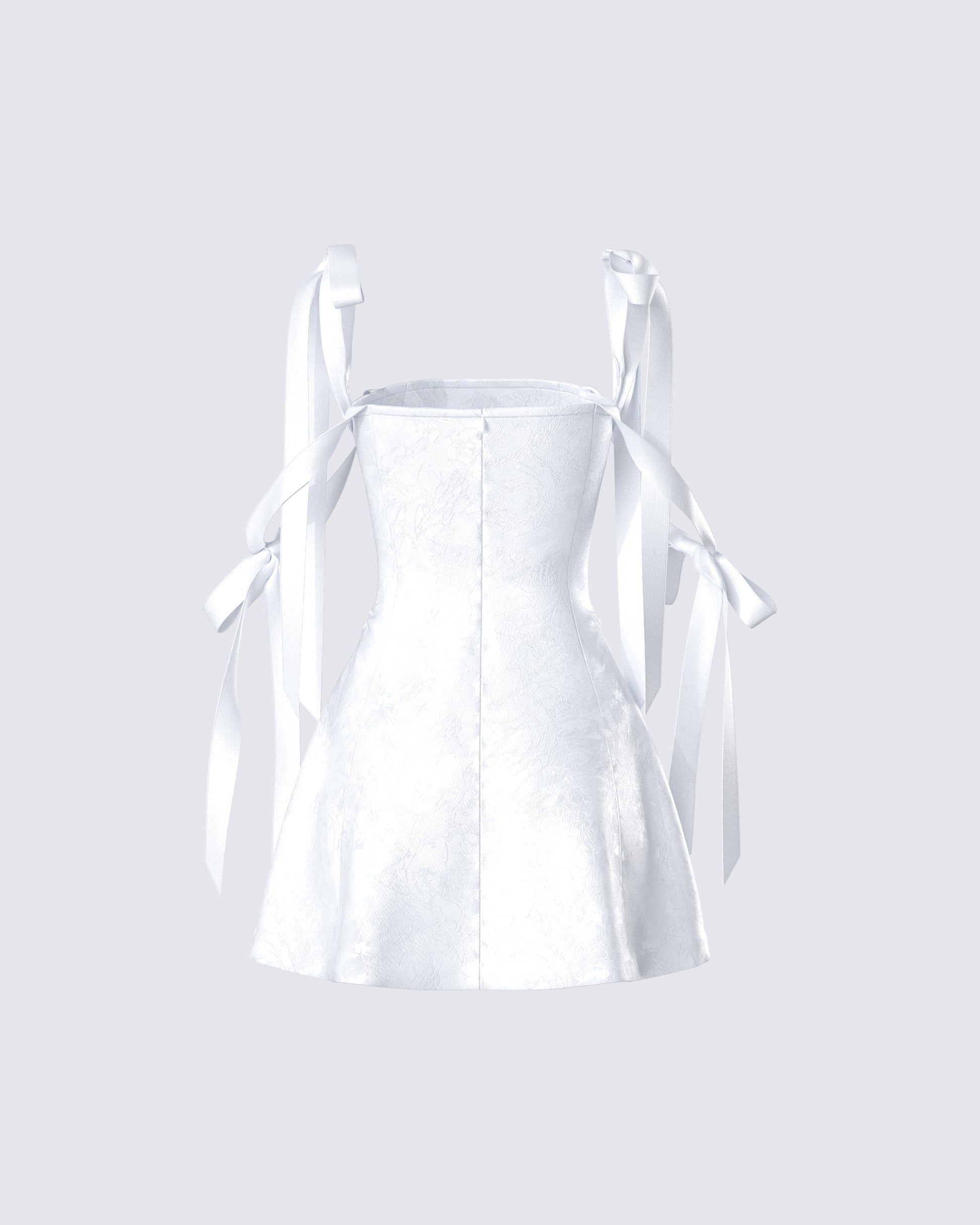 Valeria White Satin Mini Dress