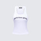 Joel White Ribbed Slogan Tank product front